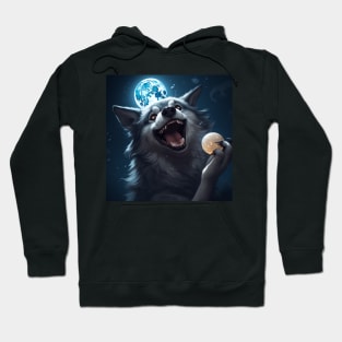 Wolfman with full moon Hoodie